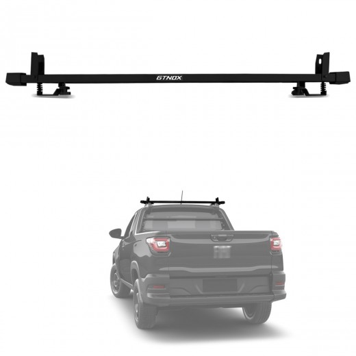 Rack Travessa de Teto Strada Saveiro Toro Montana Oroch 1,30m Aço Preto